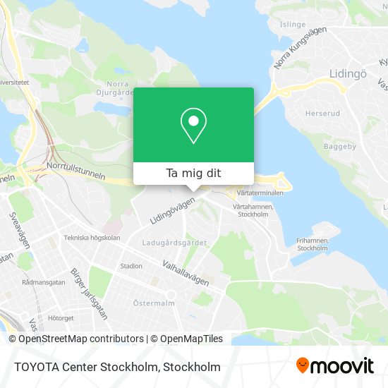 TOYOTA Center Stockholm karta
