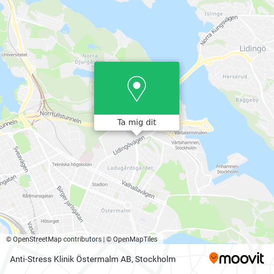 Anti-Stress Klinik Östermalm AB karta