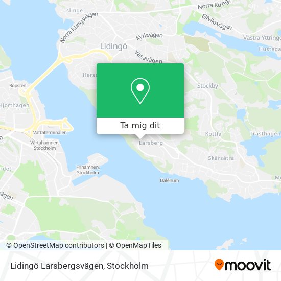 Lidingö Larsbergsvägen karta