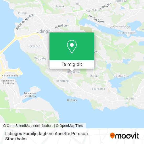 Lidingös Familjedaghem Annette Persson karta