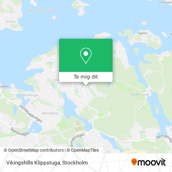 Vikingshills Klippstuga karta