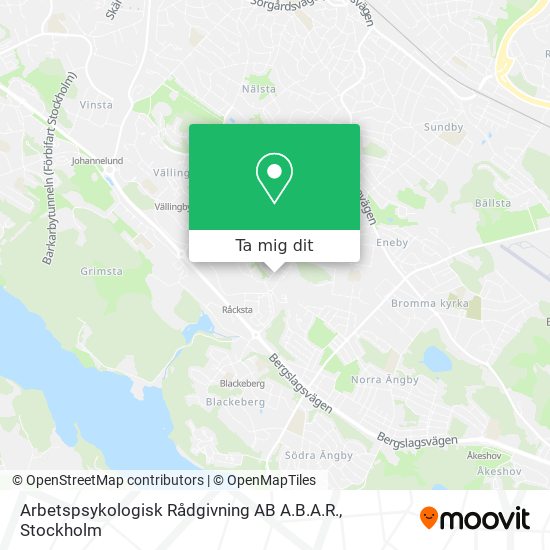 Arbetspsykologisk Rådgivning AB A.B.A.R. karta