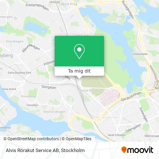 Alvis Rörakut Service AB karta