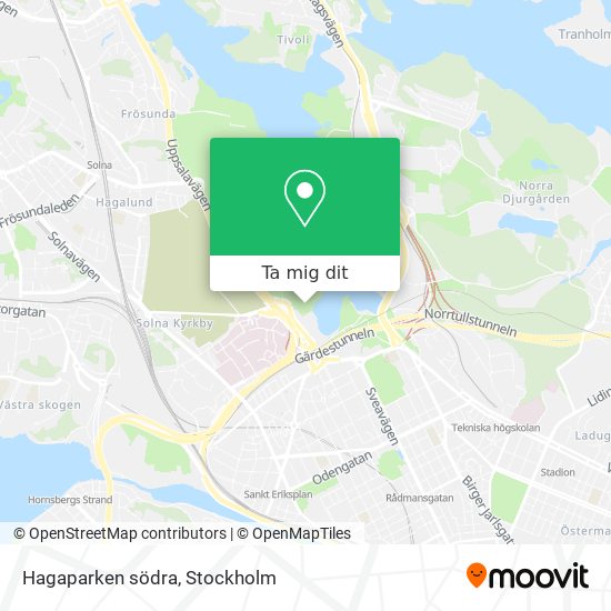 Hagaparken södra karta