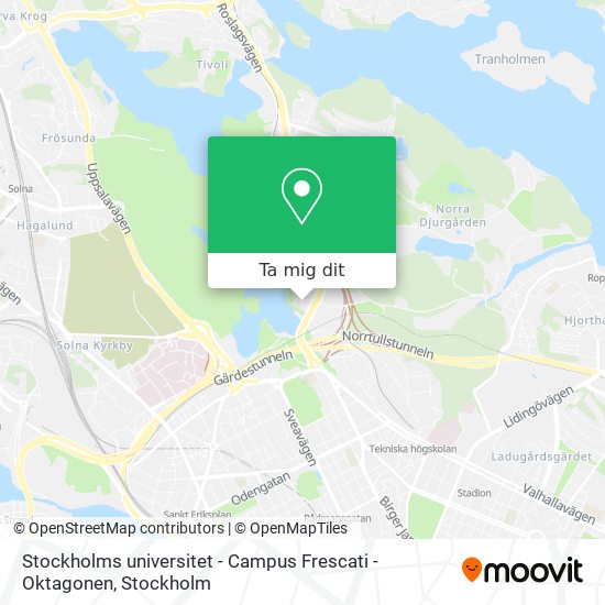 Stockholms universitet - Campus Frescati - Oktagonen karta