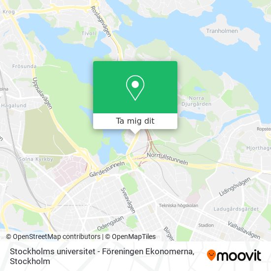 Stockholms universitet - Föreningen Ekonomerna karta