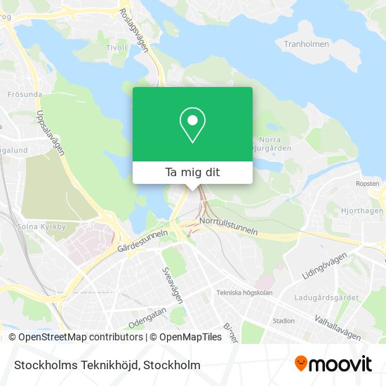 Stockholms Teknikhöjd karta