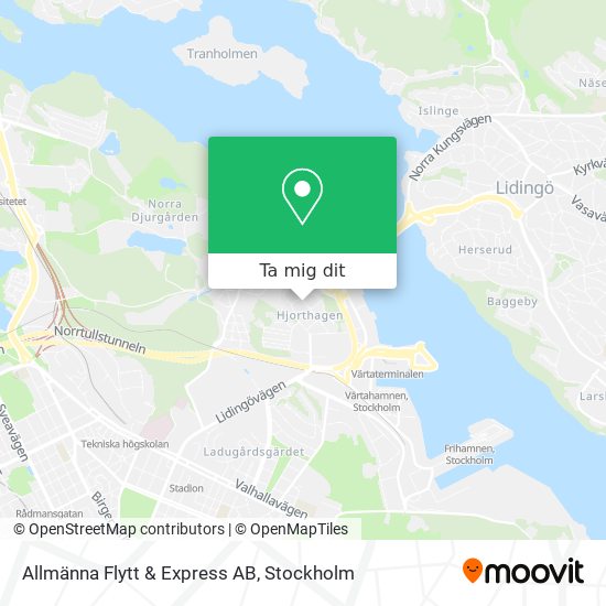Allmänna Flytt & Express AB karta