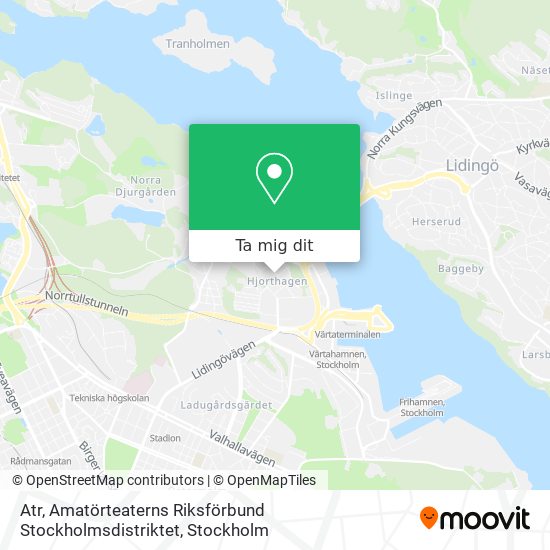 Atr, Amatörteaterns Riksförbund Stockholmsdistriktet karta