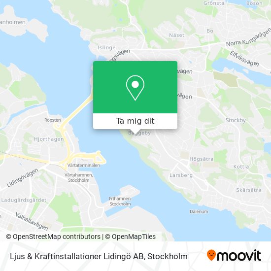 Ljus & Kraftinstallationer Lidingö AB karta