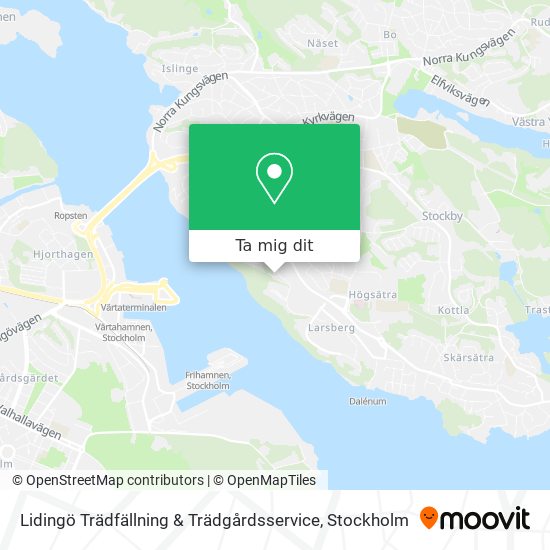 Lidingö Trädfällning & Trädgårdsservice karta