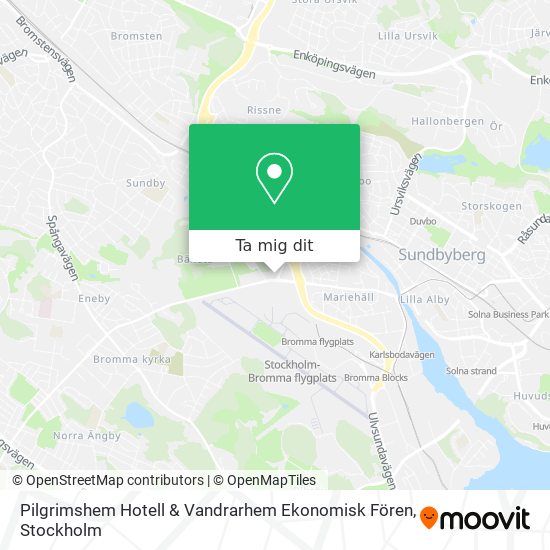 Pilgrimshem Hotell & Vandrarhem Ekonomisk Fören karta