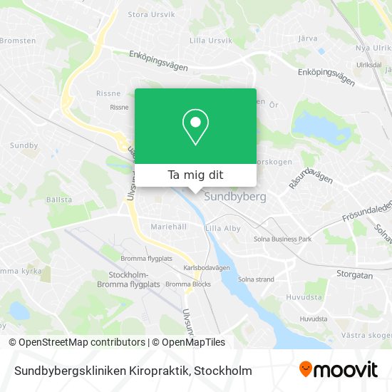 Sundbybergskliniken Kiropraktik karta