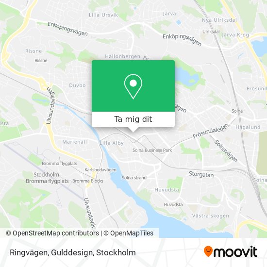 Ringvägen, Gulddesign karta