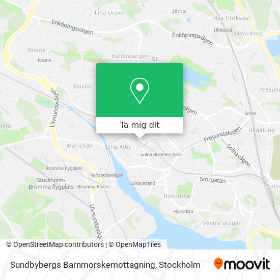 Sundbybergs Barnmorskemottagning karta