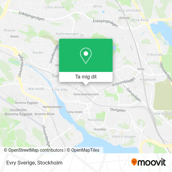 Evry Sverige karta