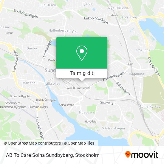 AB To Care Solna Sundbyberg karta