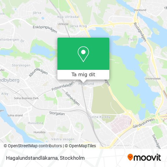 Hagalundstandläkarna karta