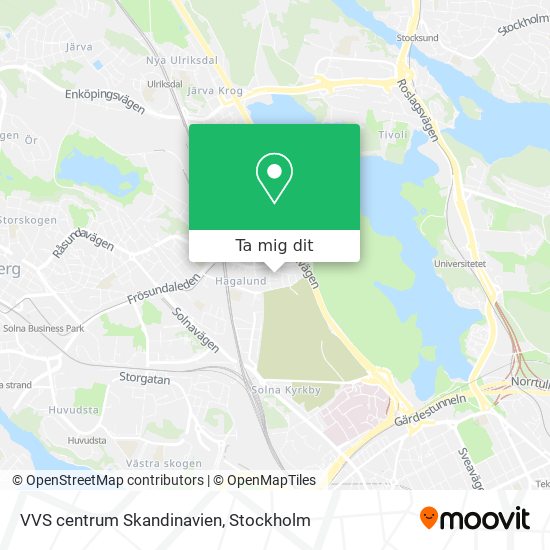 VVS centrum Skandinavien karta