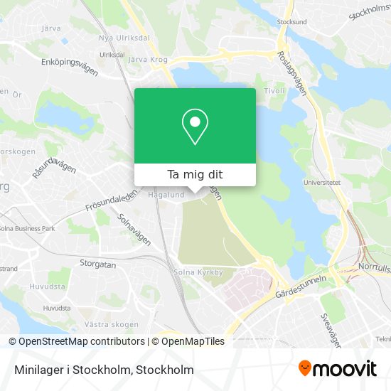 Minilager i Stockholm karta