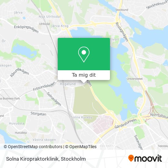 Solna Kiropraktorklinik karta