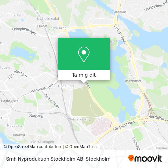 Smh Nyproduktion Stockholm AB karta