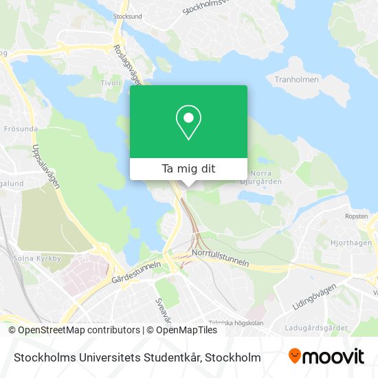 Stockholms Universitets Studentkår karta