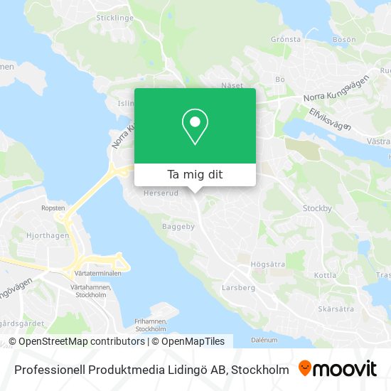 Professionell Produktmedia Lidingö AB karta