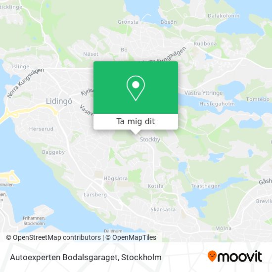 Autoexperten Bodalsgaraget karta