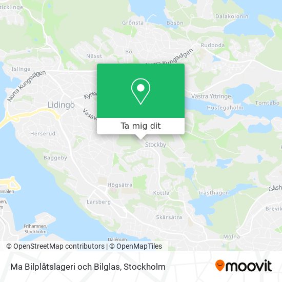 Ma Bilplåtslageri och Bilglas karta