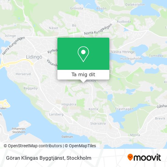 Göran Klingas Byggtjänst karta
