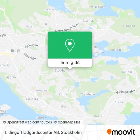 Lidingö Trädgårdscenter AB karta