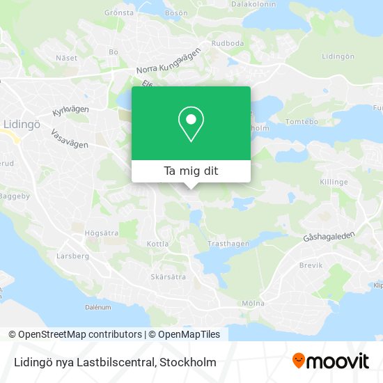 Lidingö nya Lastbilscentral karta