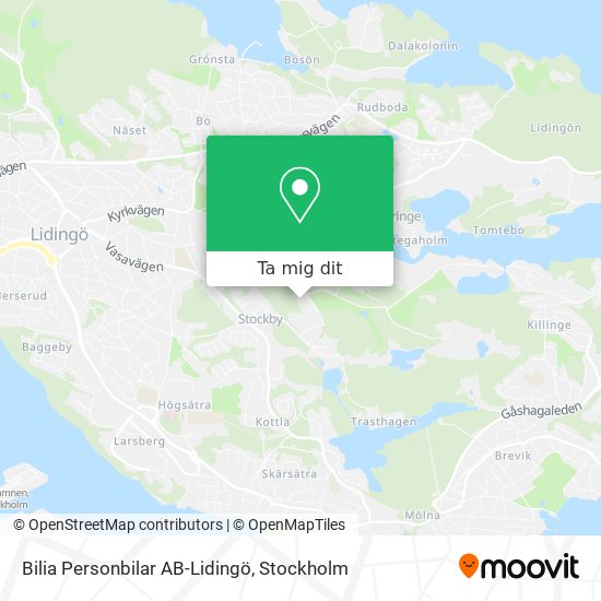 Bilia Personbilar AB-Lidingö karta