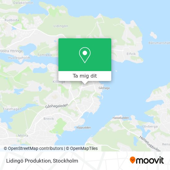 Lidingö Produktion karta