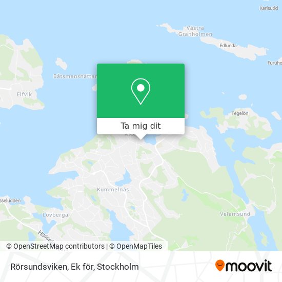 Rörsundsviken, Ek för karta