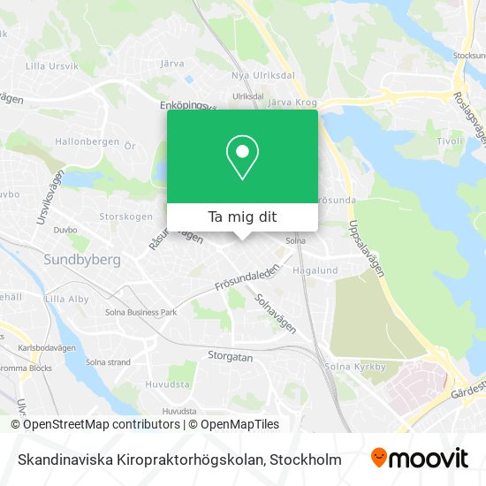 Skandinaviska Kiropraktorhögskolan karta