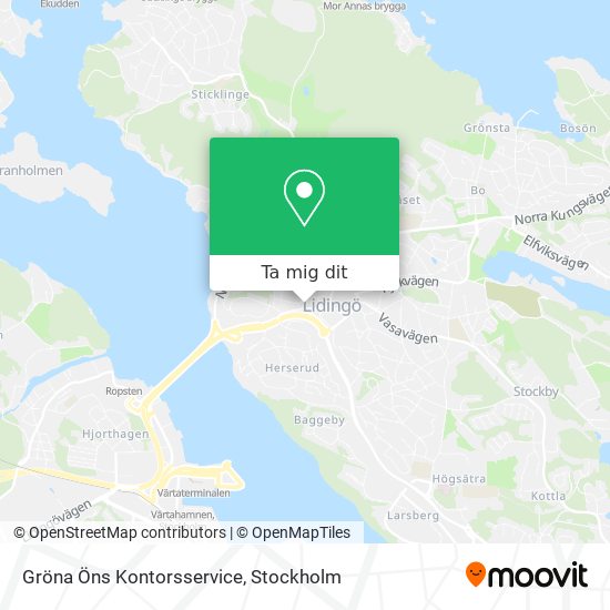 Gröna Öns Kontorsservice karta