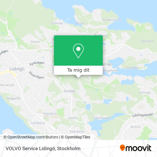 VOLVO Service Lidingö karta