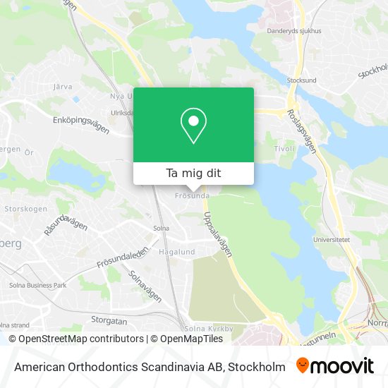 American Orthodontics Scandinavia AB karta