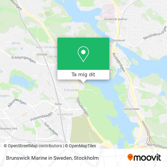 Brunswick Marine in Sweden karta