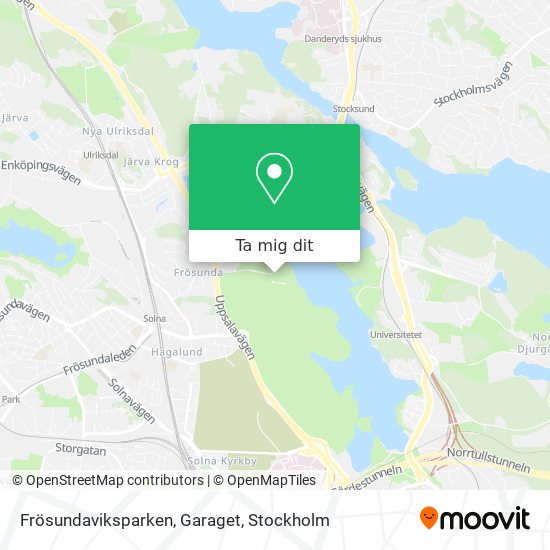 Frösundaviksparken, Garaget karta