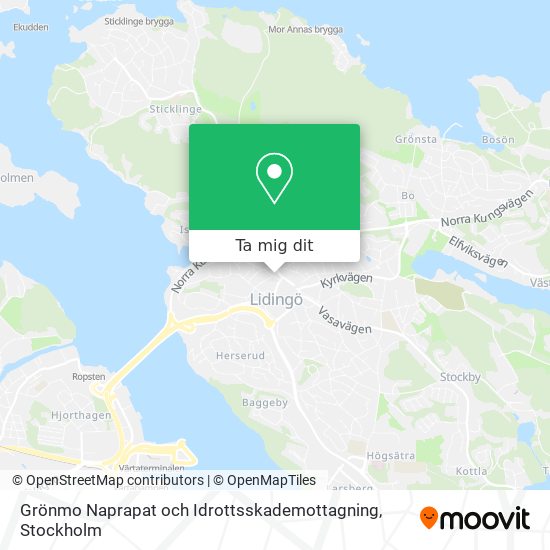 Grönmo Naprapat och Idrottsskademottagning karta