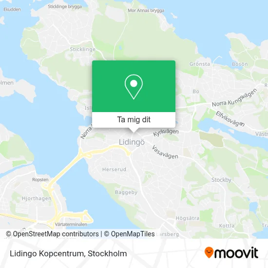 Lidingo Kopcentrum karta