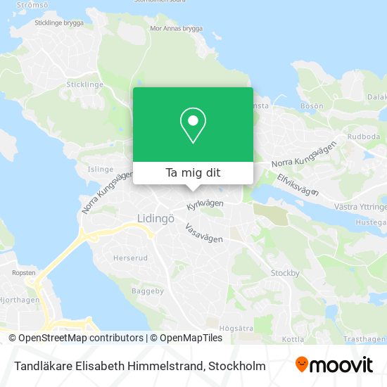 Tandläkare Elisabeth Himmelstrand karta