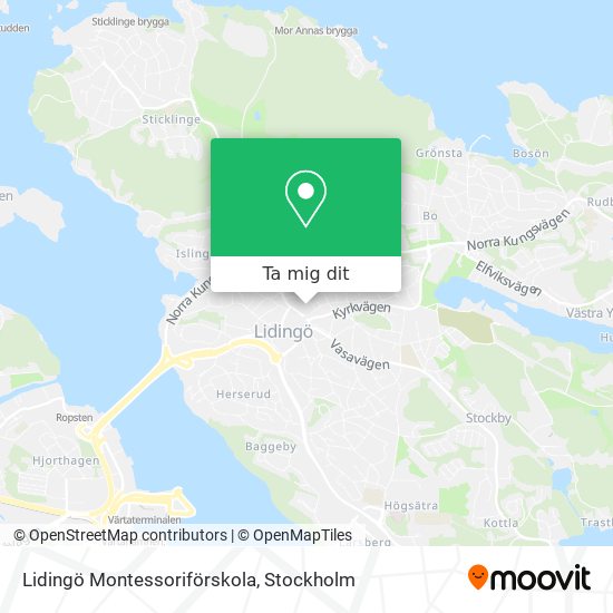 Lidingö Montessoriförskola karta