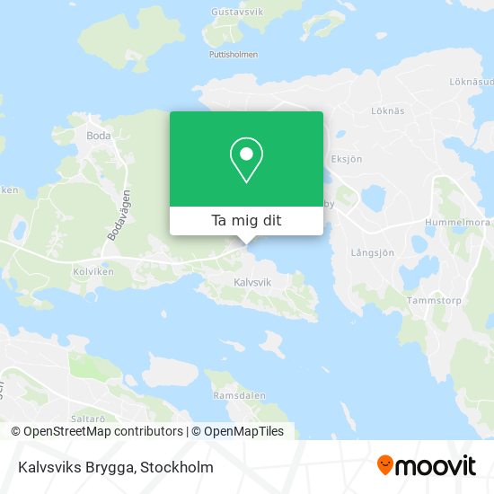 Kalvsviks Brygga karta