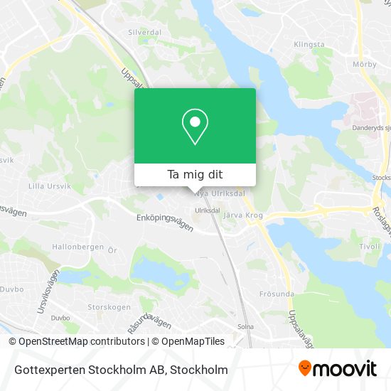 Gottexperten Stockholm AB karta