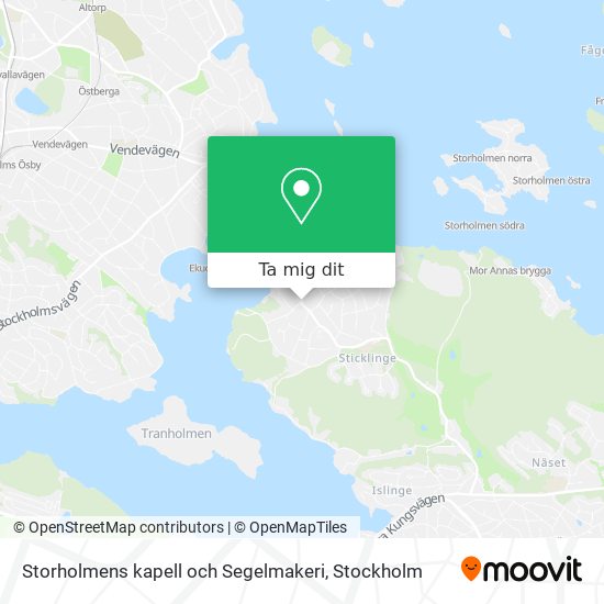 Storholmens kapell och Segelmakeri karta