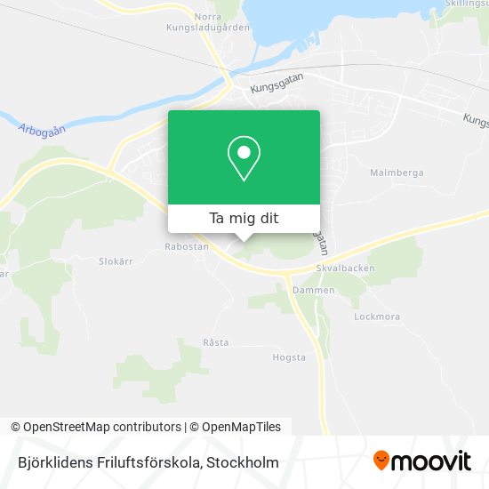 Björklidens Friluftsförskola karta
